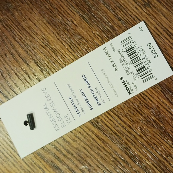 Apt9(Kohl's)Elbow-sleeve Blouse NWT XL - Picture 8 of 8